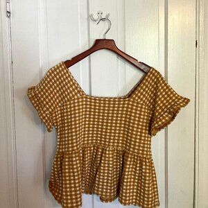 Madewell peplum top NWT size M